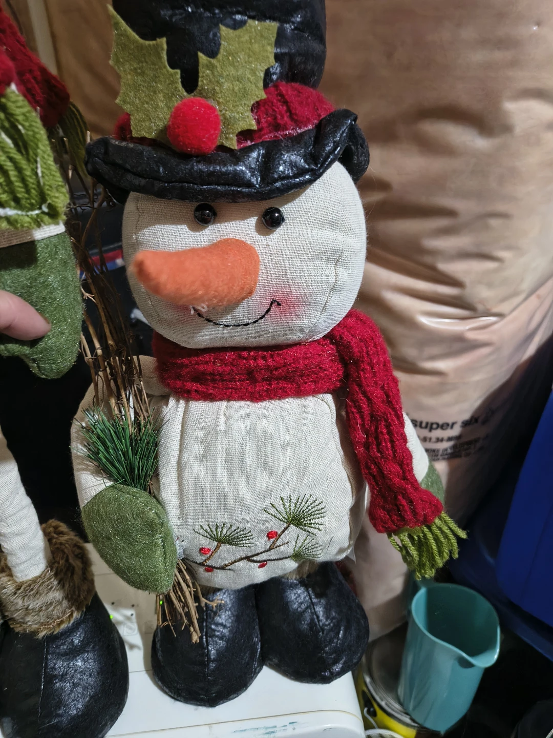 Set of 2 Decorative Fabric Snowmen - photo 4