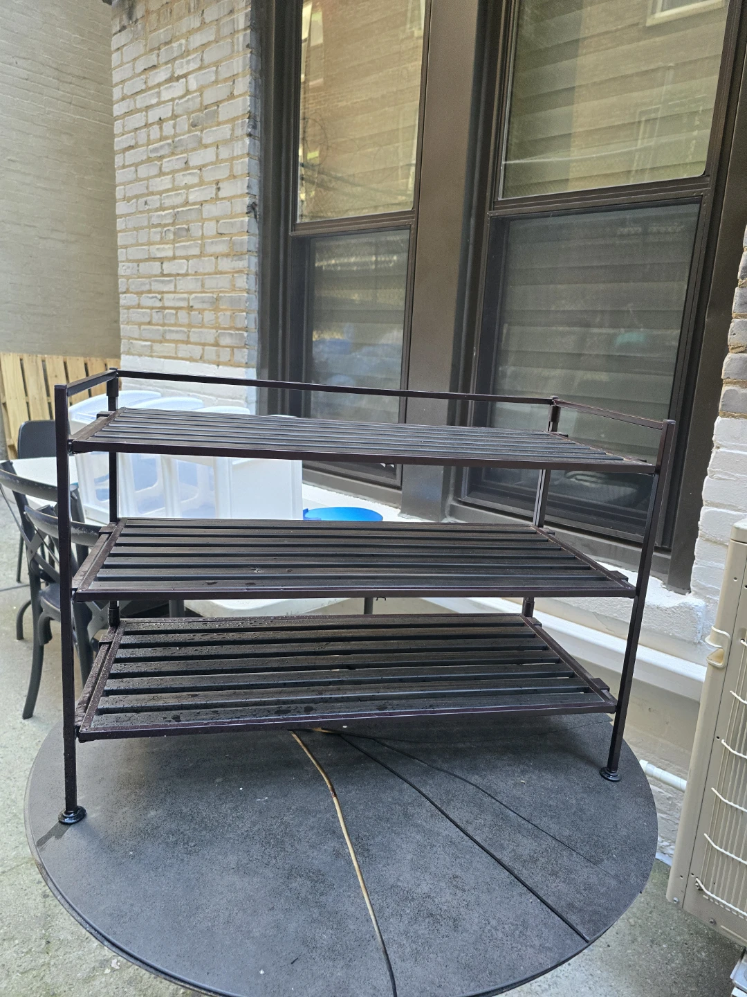 Three-Tier Metal Shoe Rack