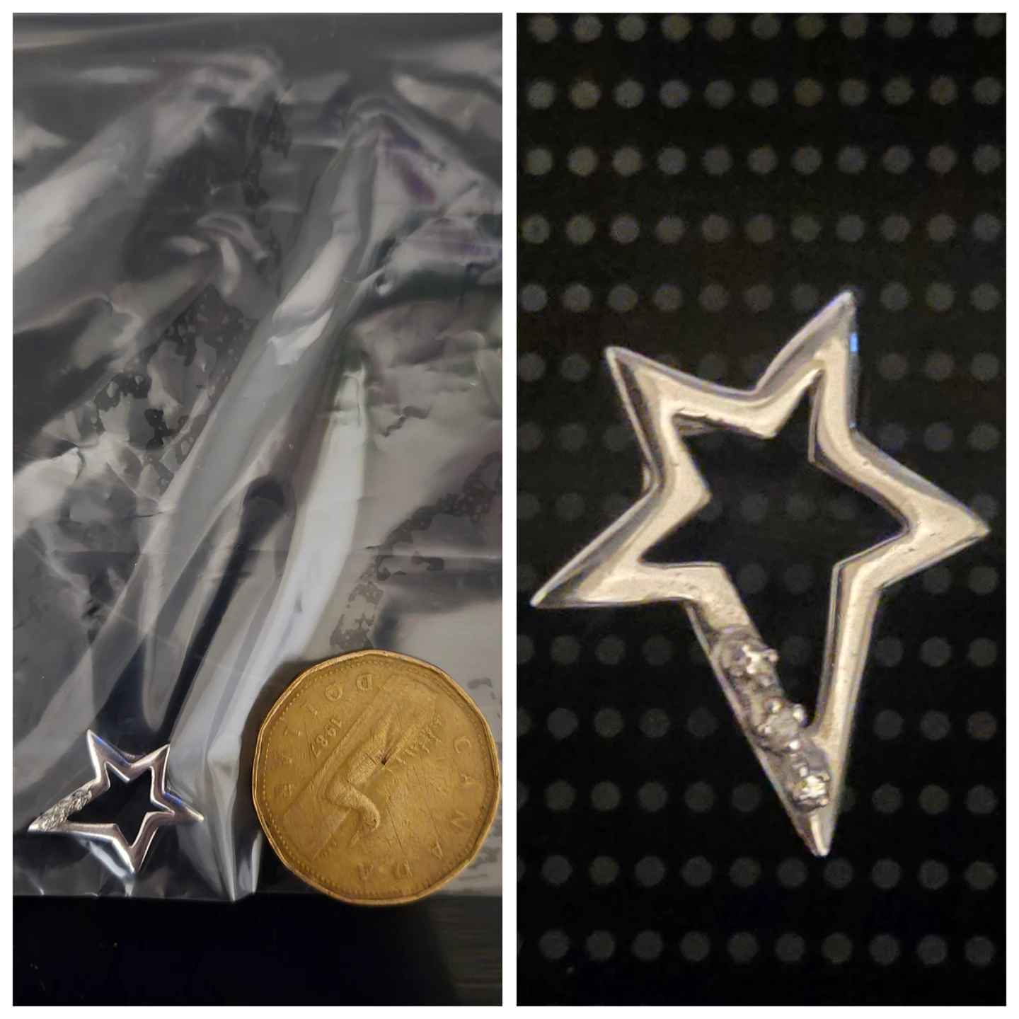 Silver star pendant