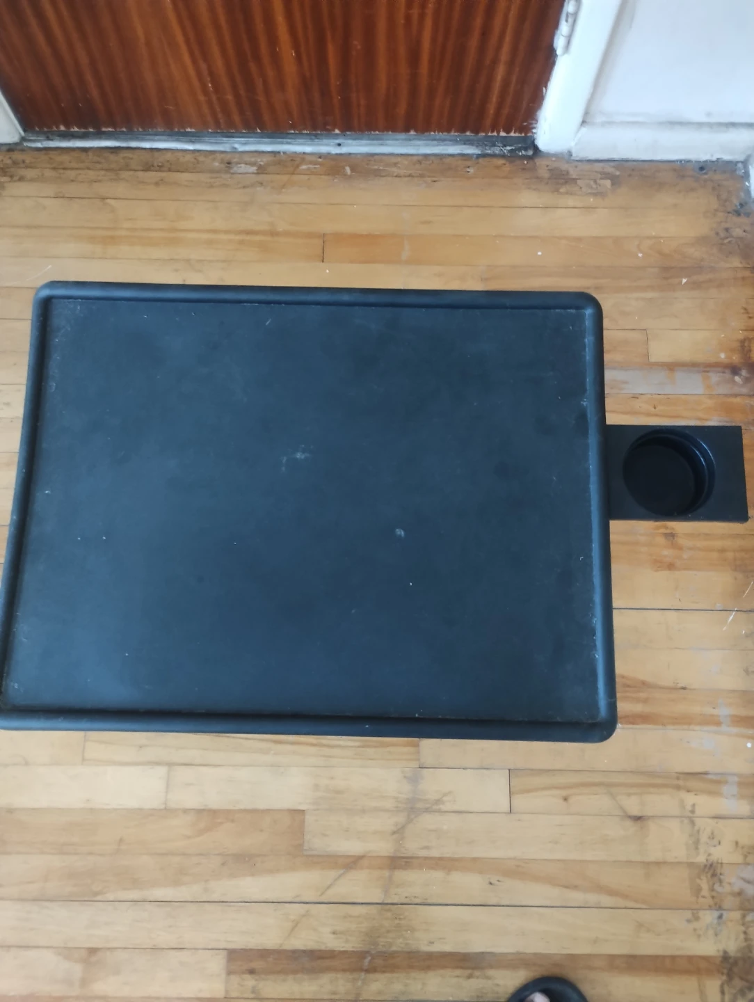 Adjustable Folding Table with Cup Holder - Black for $15 - photo 5