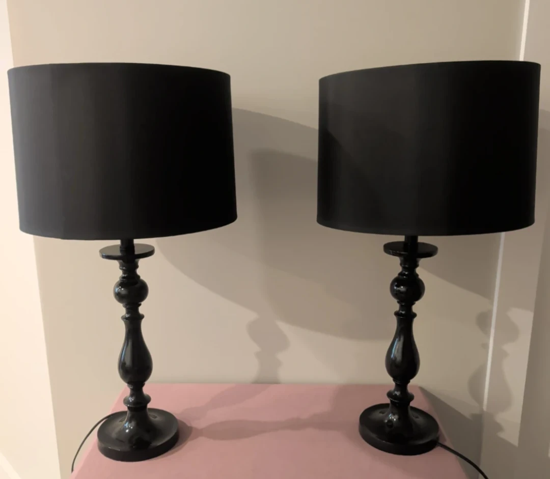 Set of Two Black Table Lamps - photo 2