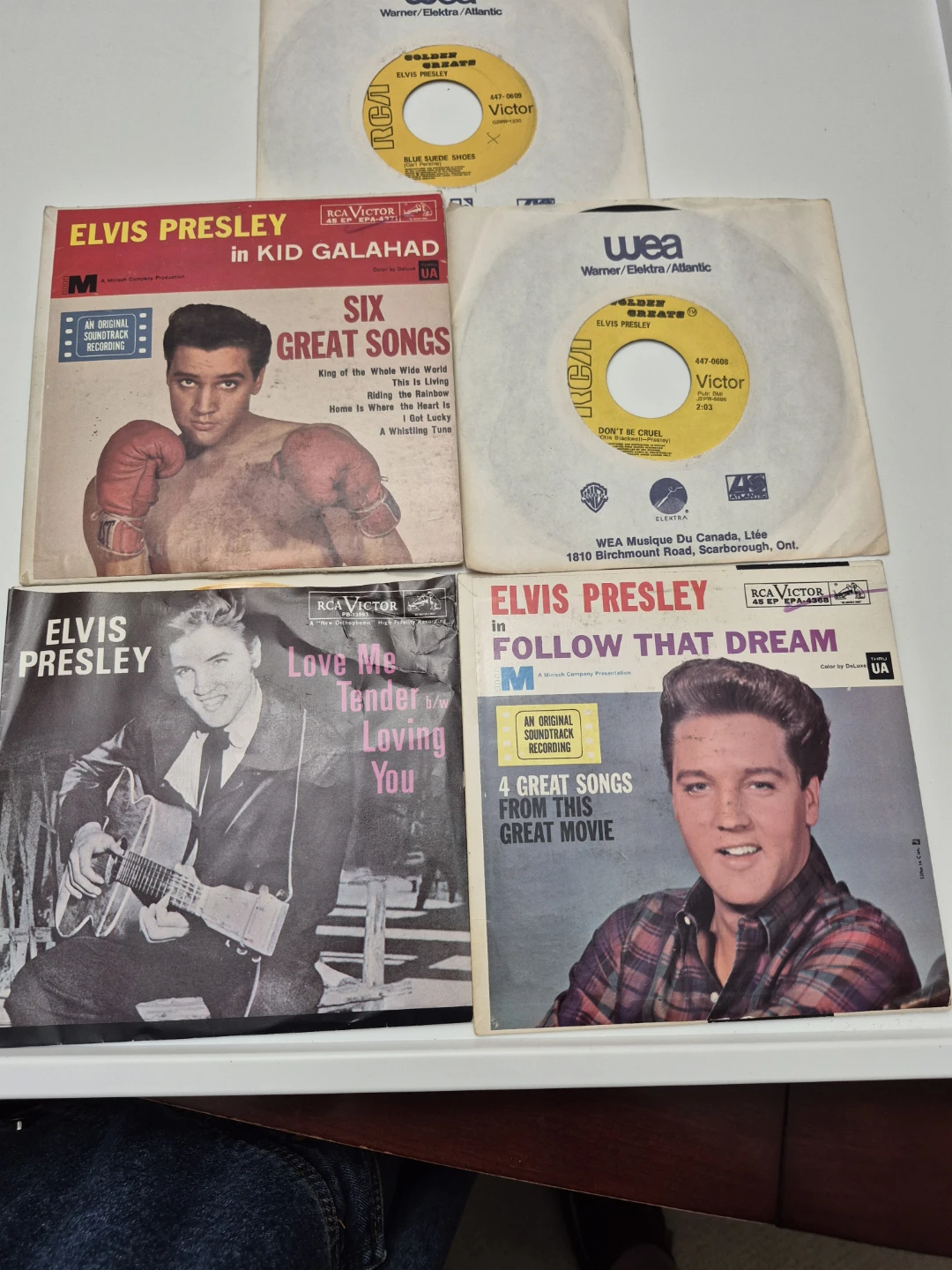 Collection of 4 Vintage Elvis Presley Vinyl Records
