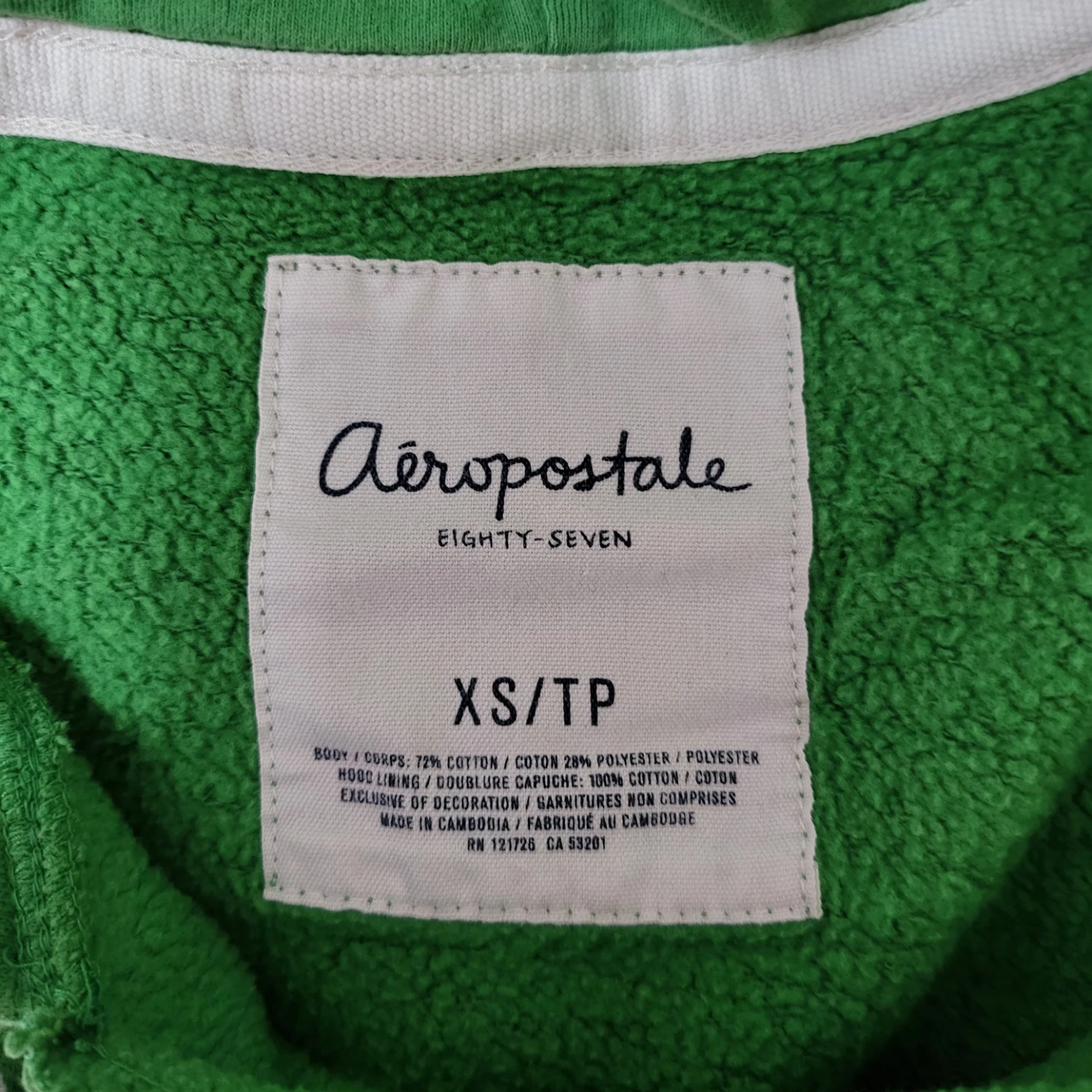 ​[Vintage Y2K] Aéropostale Green Graphic Hoodie (Size XS) - photo 4