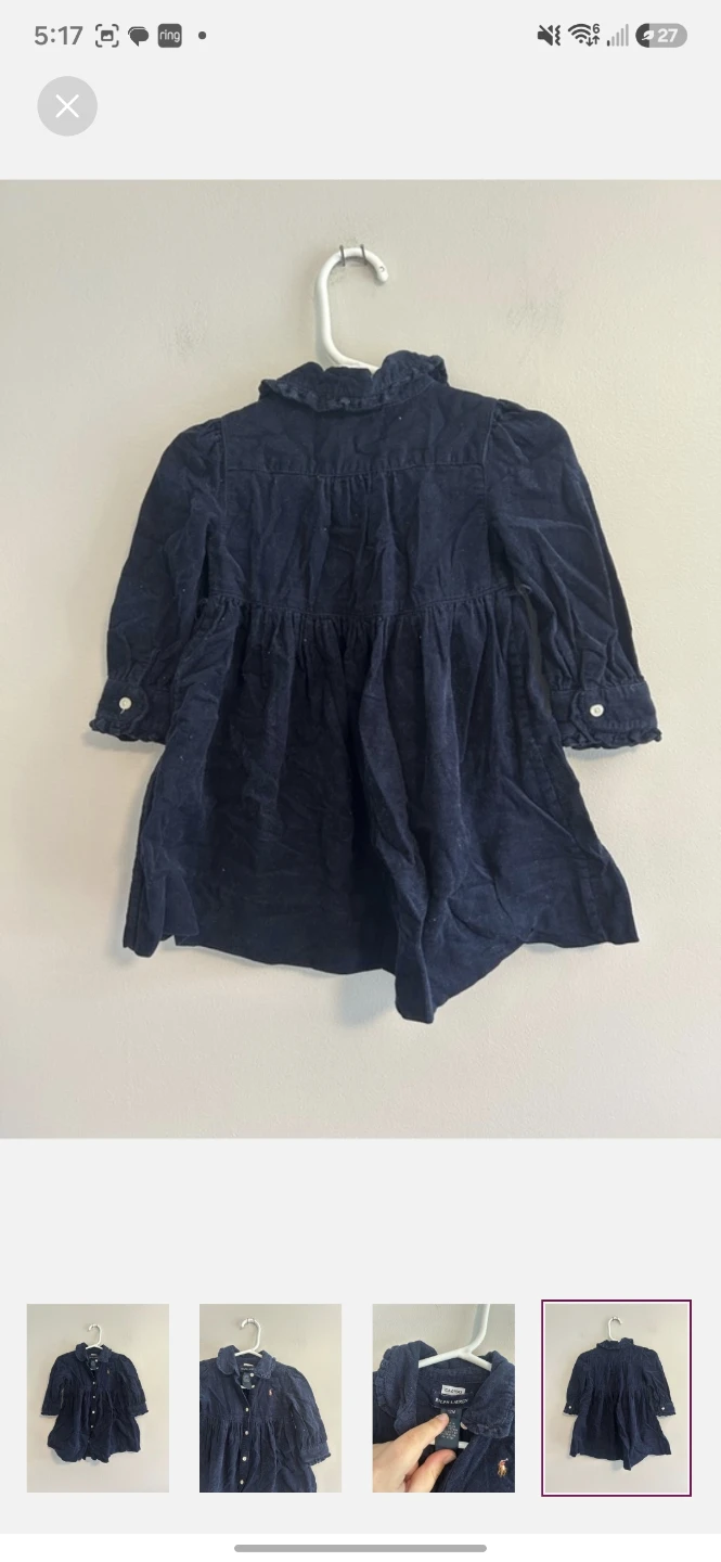 Ralph Lauren navy corduroy dress 12M - photo 4