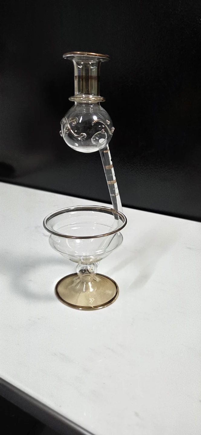 Glass Perfume Diffuser with Gold Trim