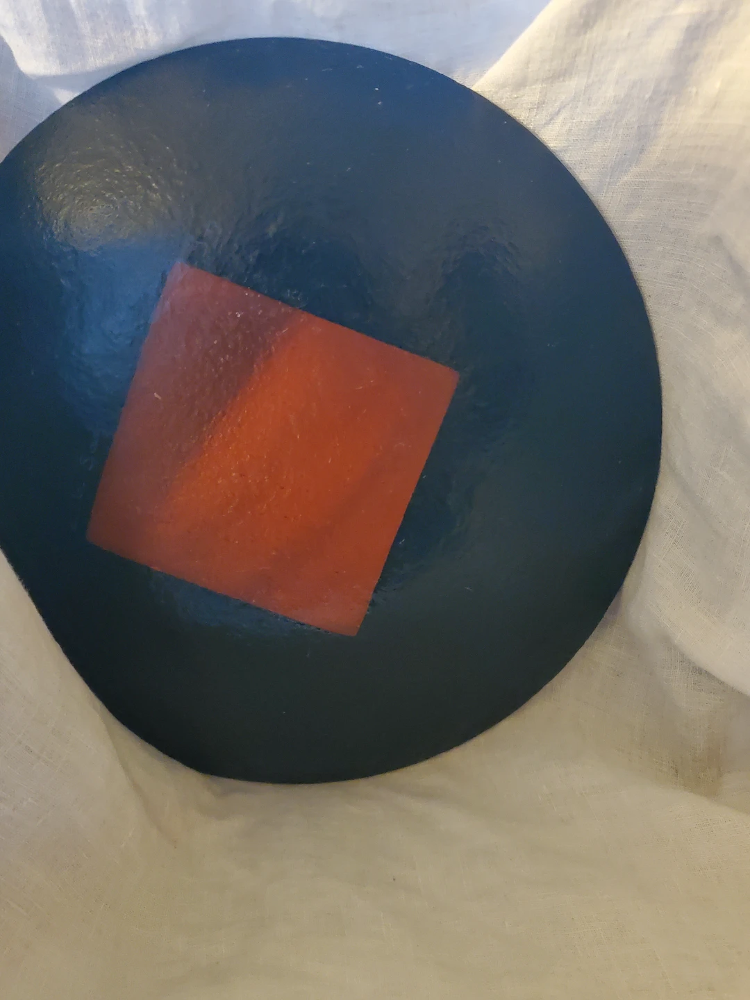 Black and Orange Decorative Round Plate🏈 - photo 2