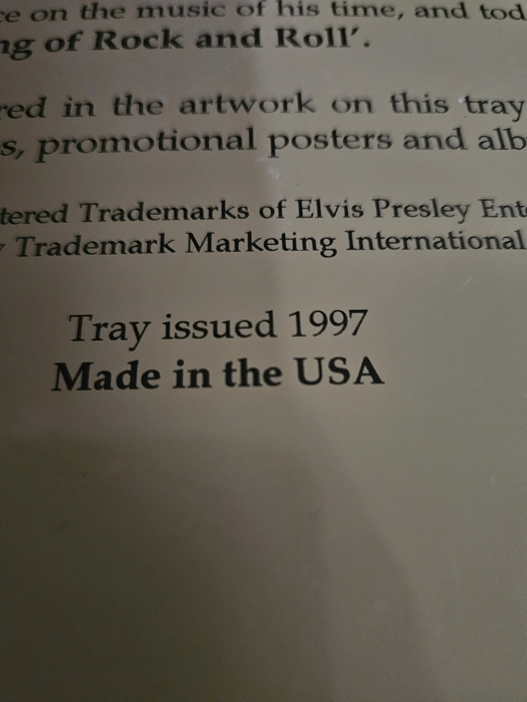 Vintage 1997 Just Crazy About Elvis Serving Tray - photo 3