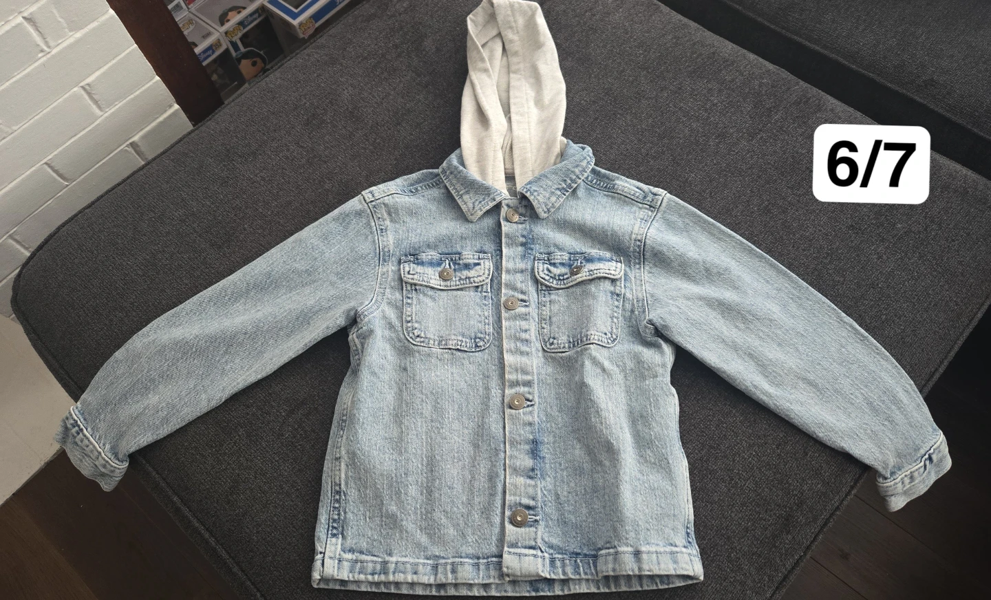 Kids Denim Jacket with Hoodie