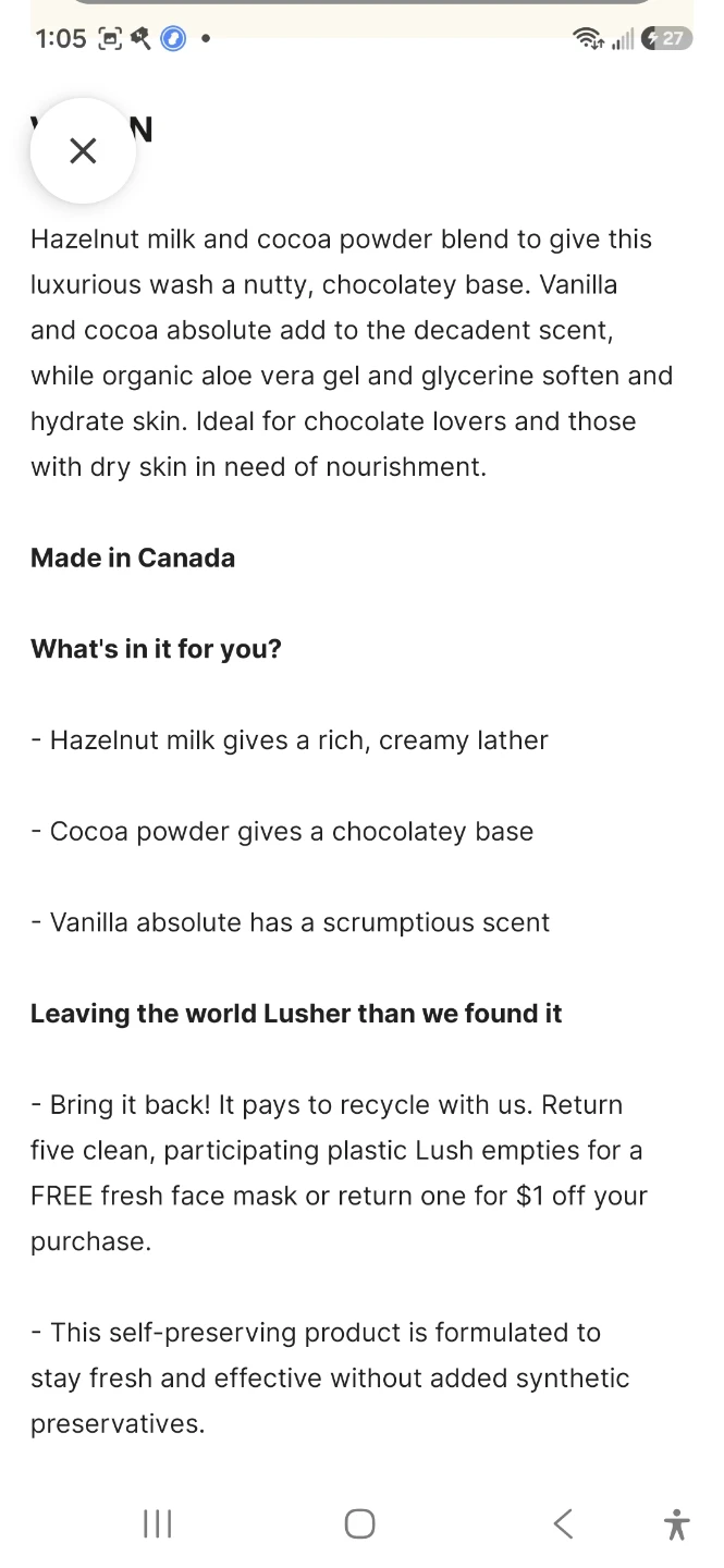 Lush Posh Chocolate Body Wash - photo 2