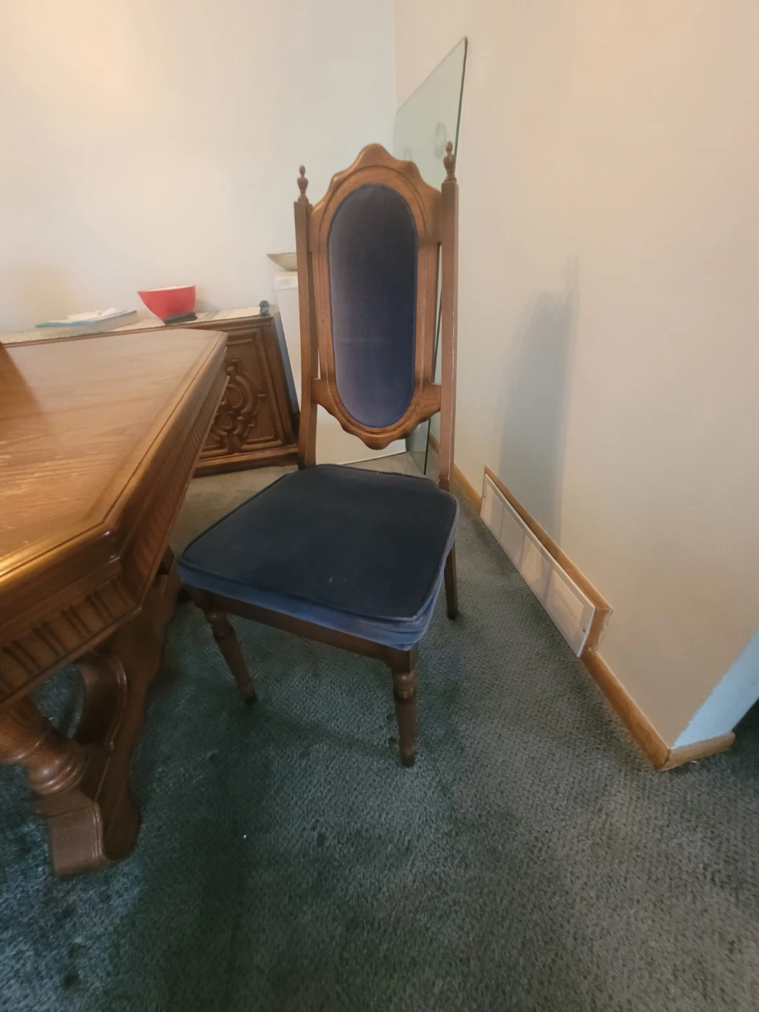 Wooden chair with cushion