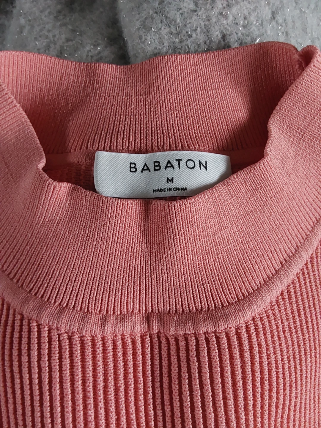 Babaton Ribbed Mock Neck Tank Top