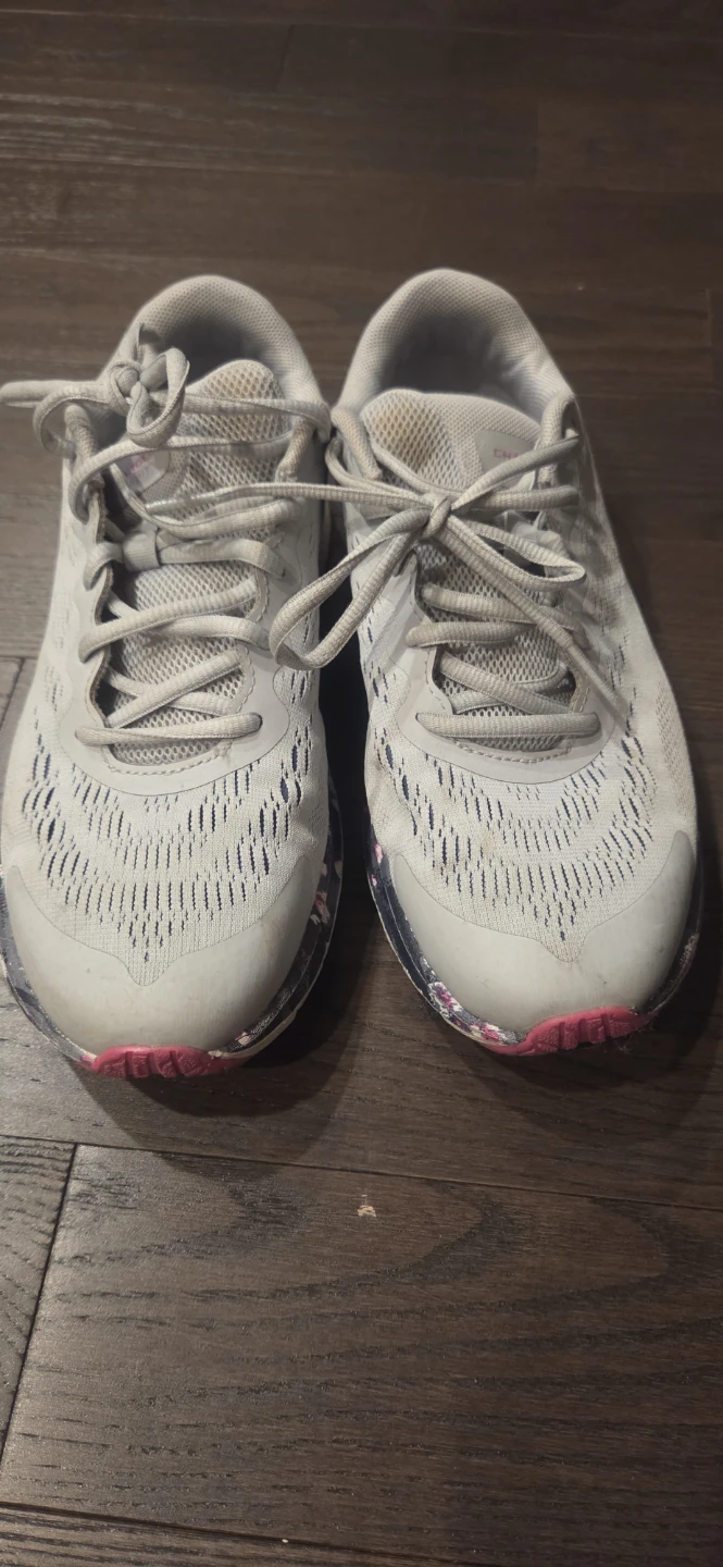 Under Armour Running Shoes - Grey/Pink - Size 6Y