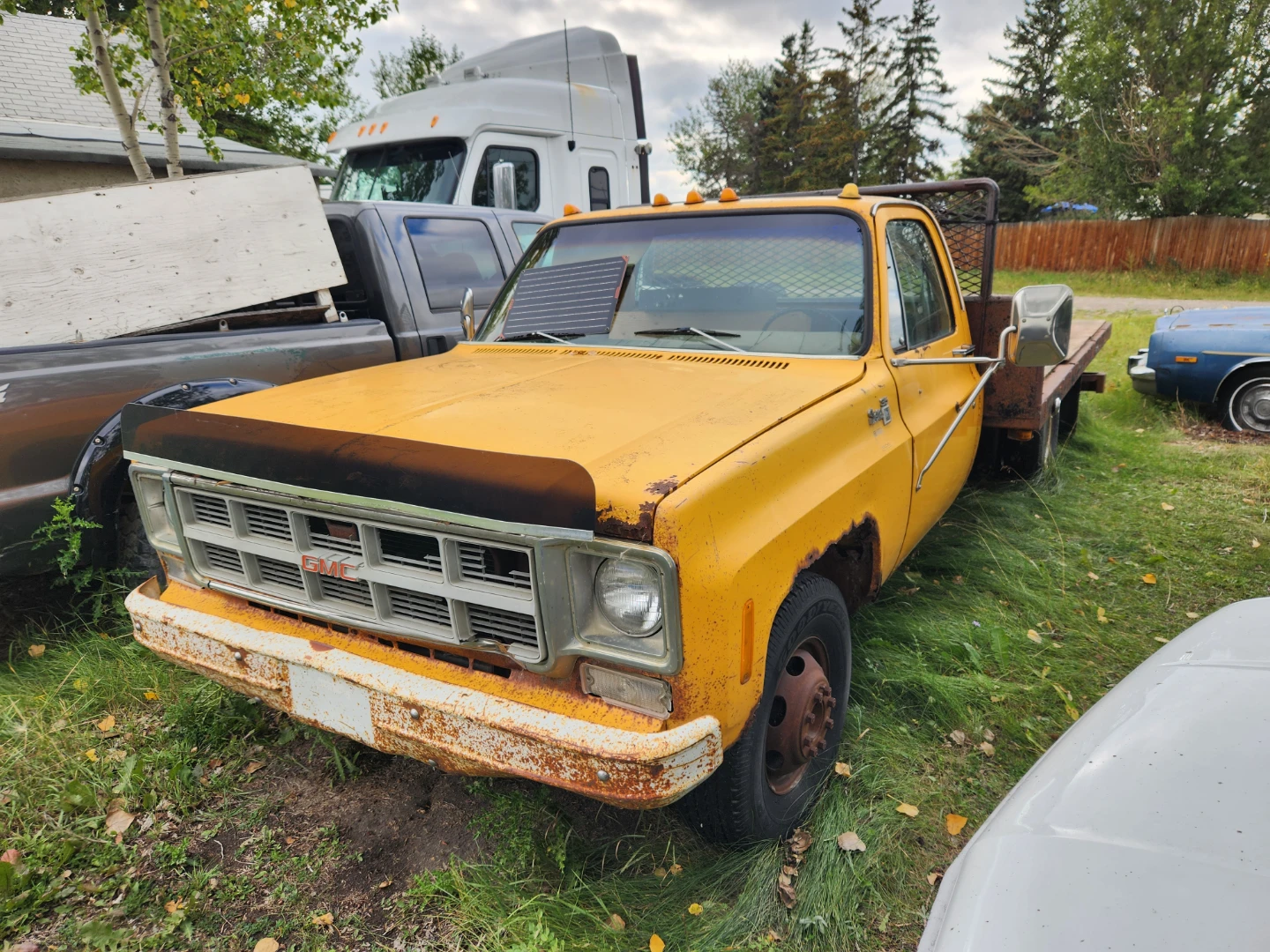 Vintage '77 GMC Flatbed Truck