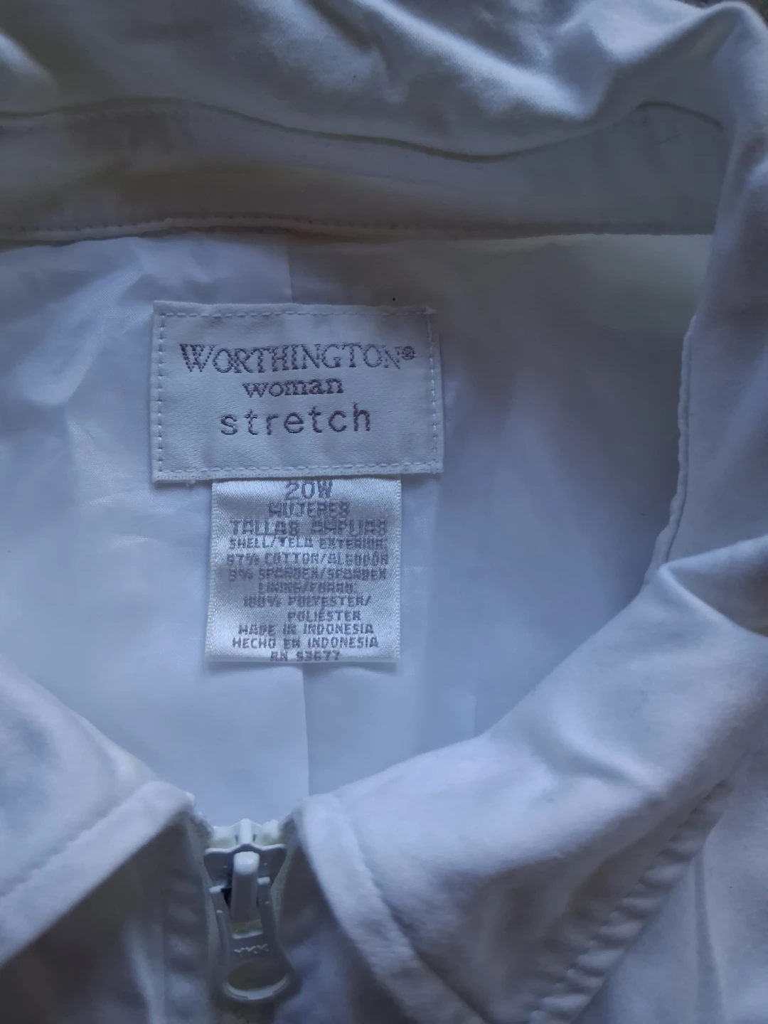 Worthington Woman White Zip-Up Jacket - photo 3