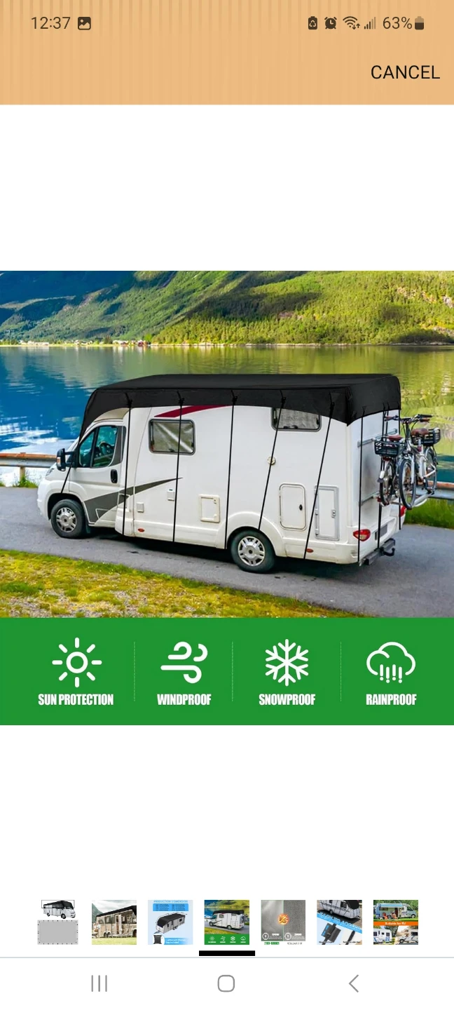 HFKJway RV Camper Cover, Black, 9.5m x 3m - photo 3