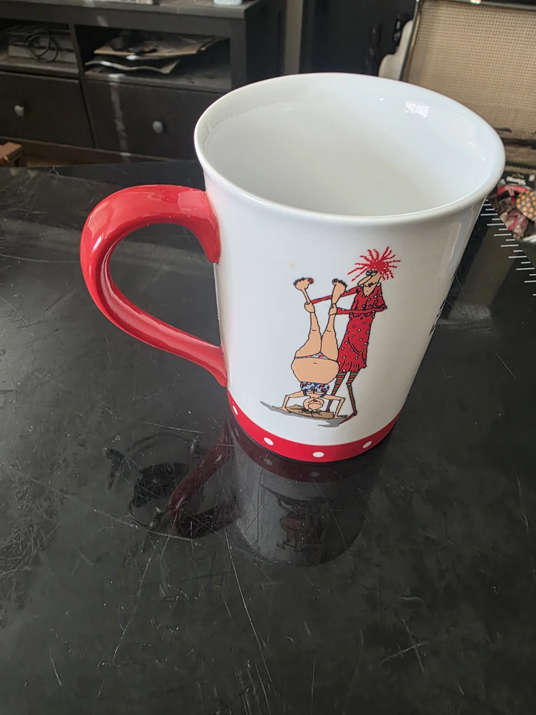 Russ The Skinny Card Co Mug with Quote and Cartoon