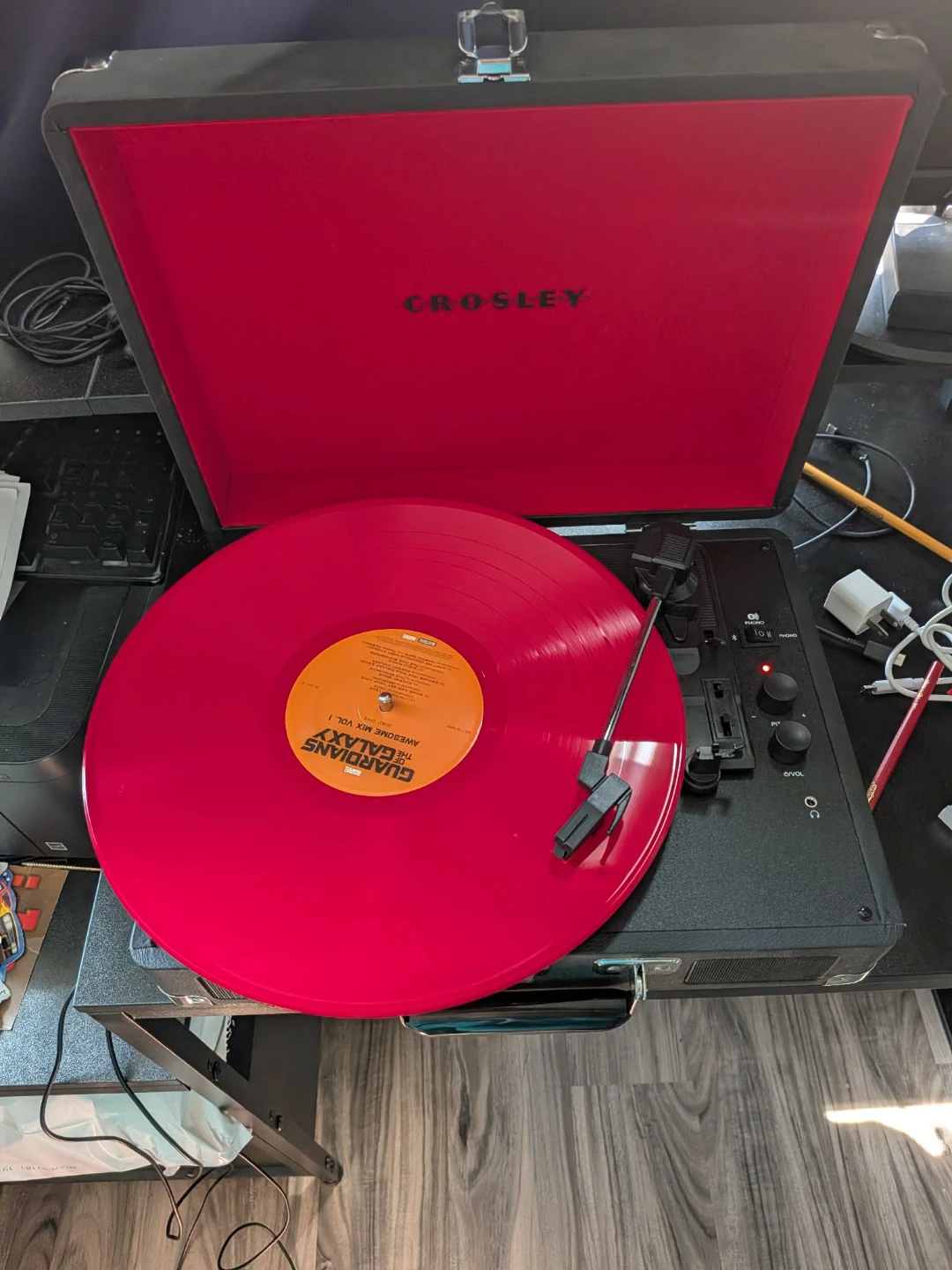 Crosley Turntable with Guardians of the Galaxy Vinyl - photo 2