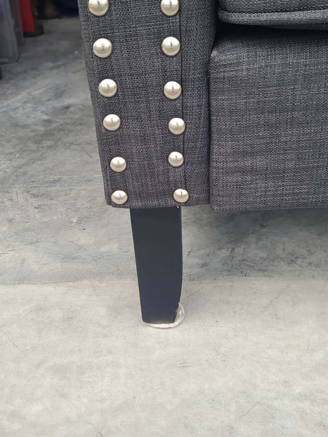 Pair of Tufted Wingback Chairs with Nailhead Trim - photo 5