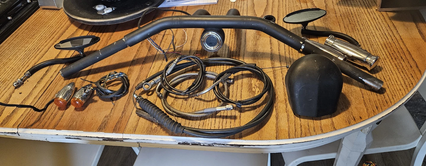 Motorcycle Handlebars with Accessories