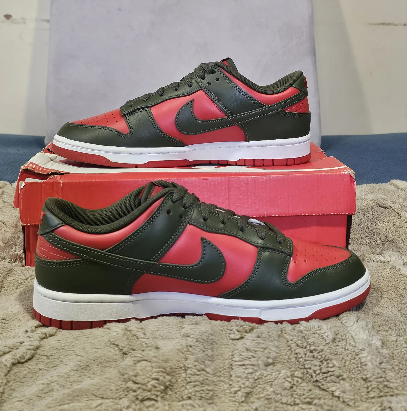 Nike Dunk Low Cargo Khaki Mystic Red - photo 3