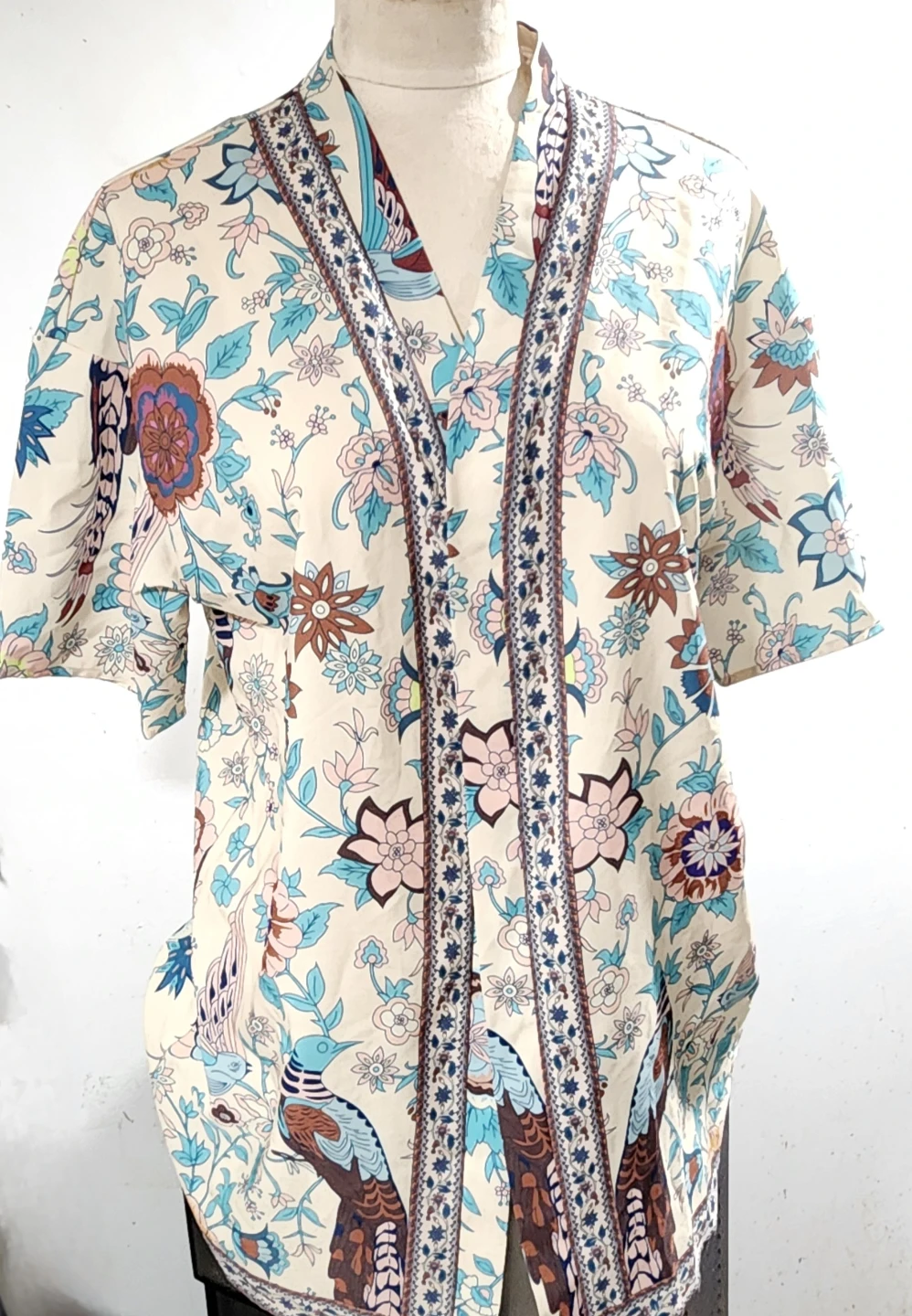 2 Shein Floral Print Kimono Cardigan
