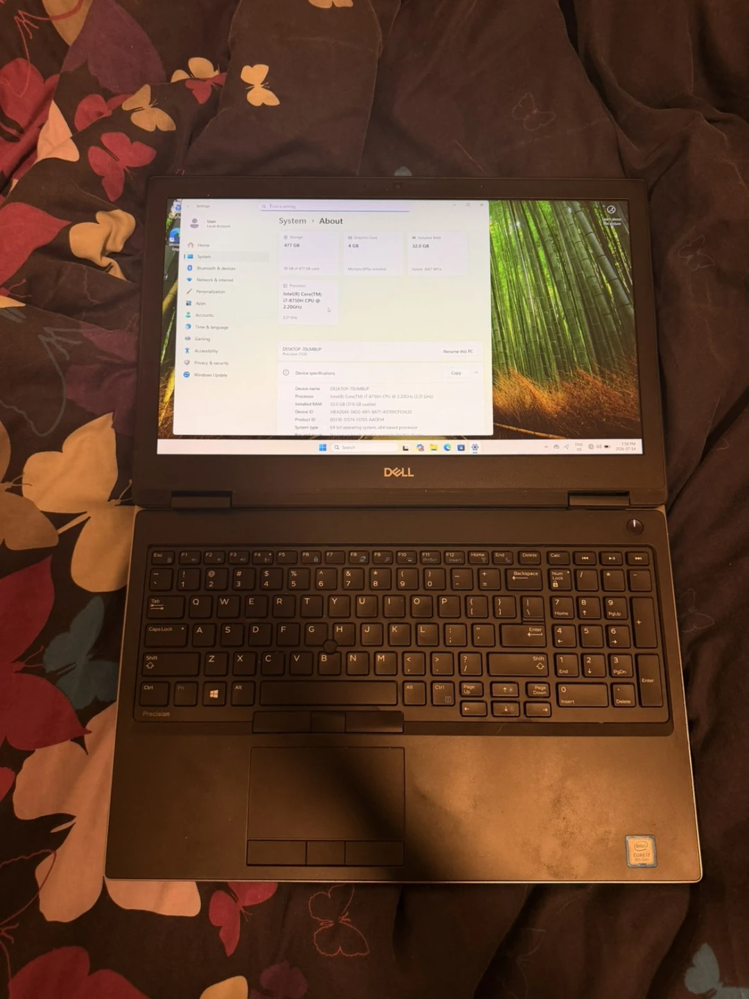 URGENT SALE Dell Precision 7530 i7, 32gb RAM, 512gb SSD, 4gb GC