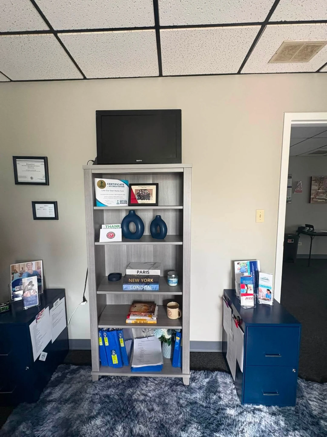 Gray Tall 5-Shelf Bookcase