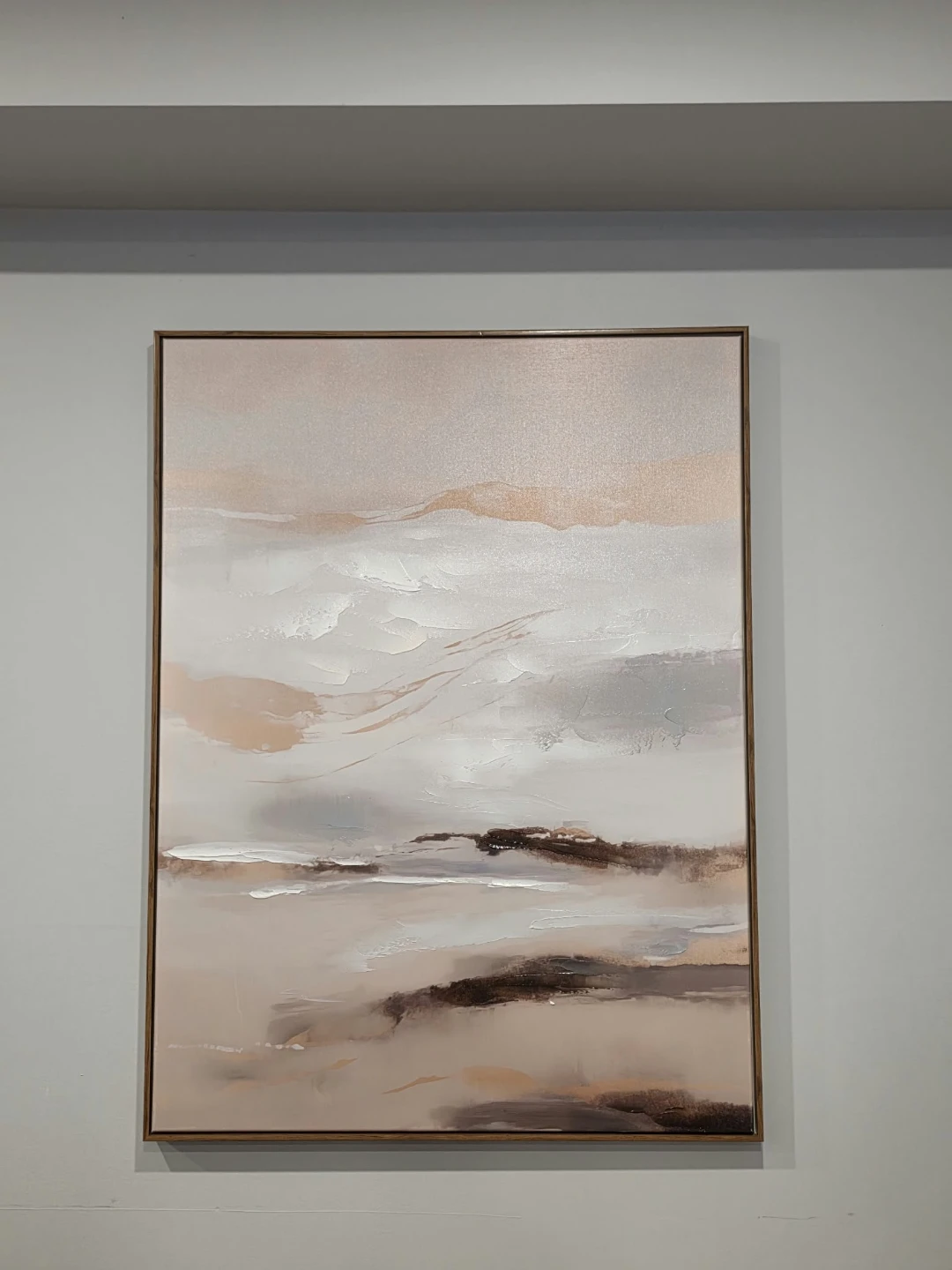 Abstract Wall Art with Wooden Frame
