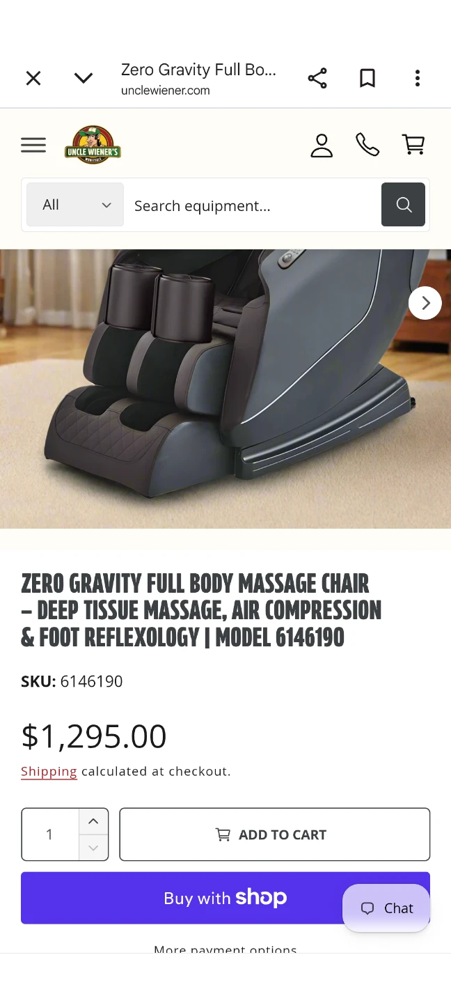 Massage Chair - Zero Gravity Full Body