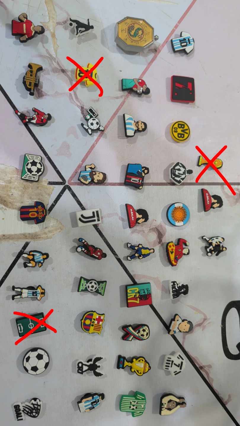 Assorted Football Croc Charms