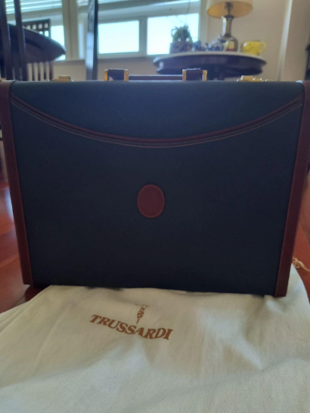 Genuine Trussardi Leather Briefcase