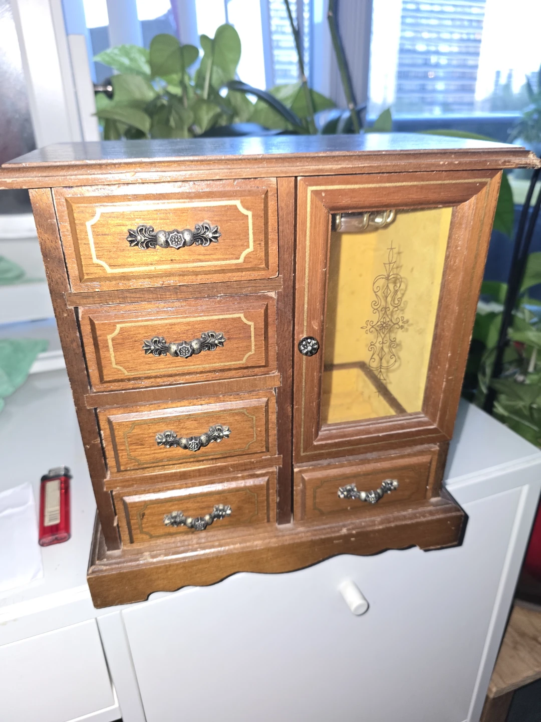 Vintage Wooden Jewellery Armoire