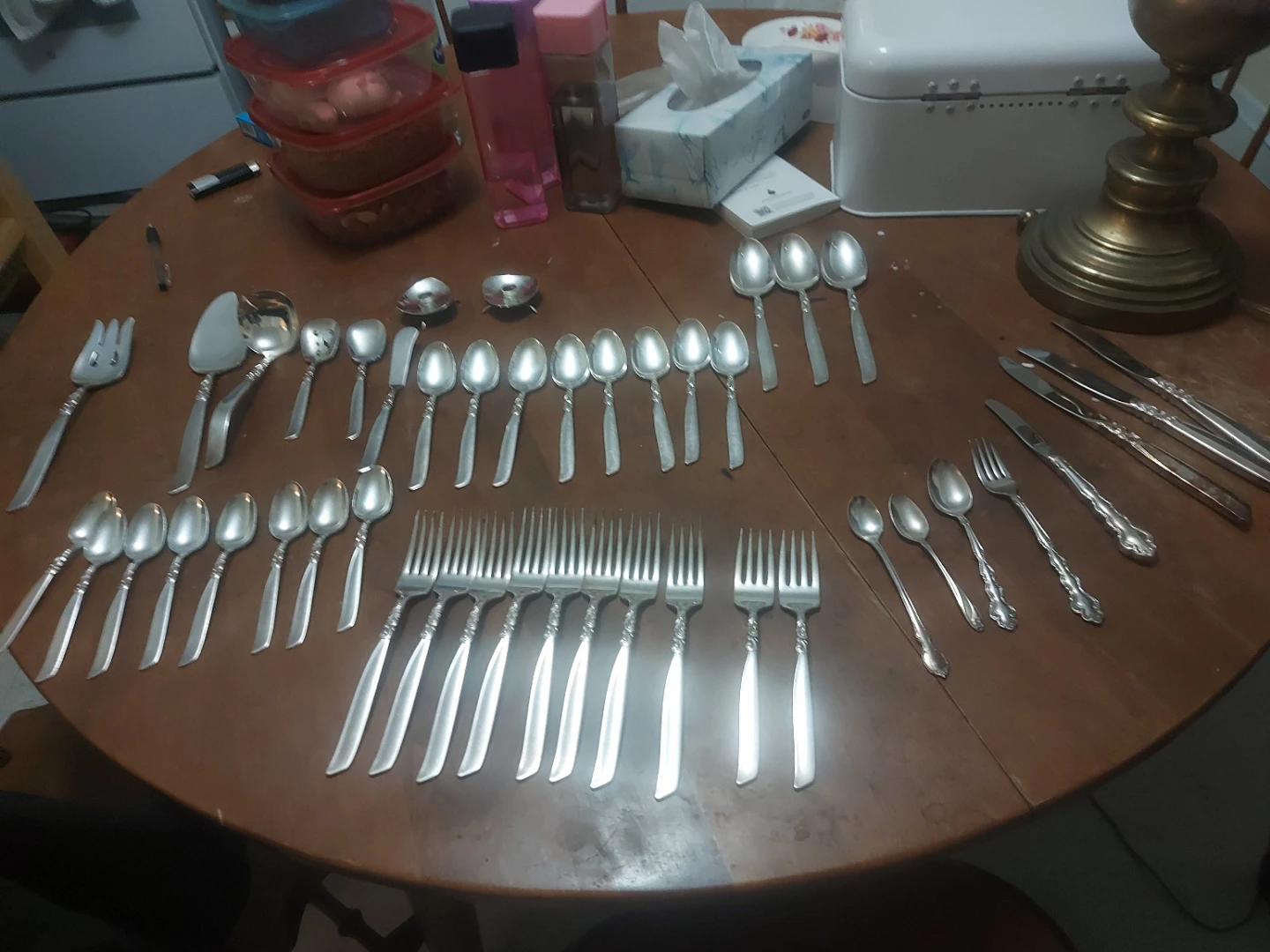Community Silverware Set with Wooden Case - photo 4