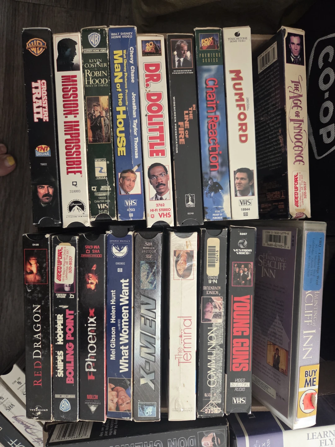 Large collection of assorted vintage VHS movies