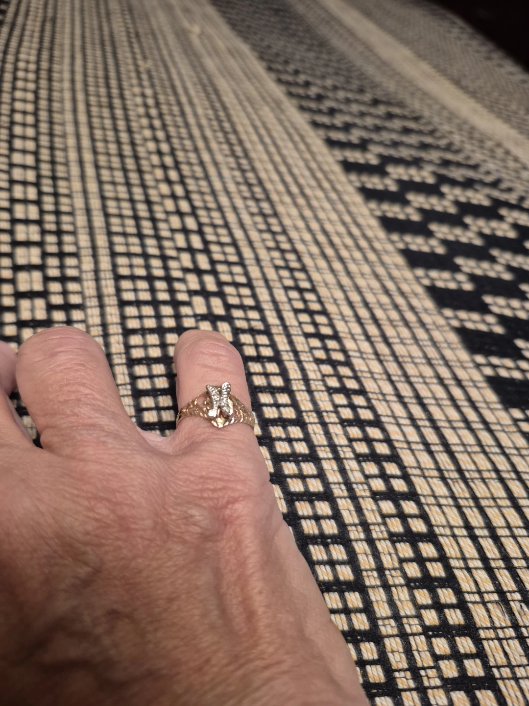 Gold filigree ring - photo 2