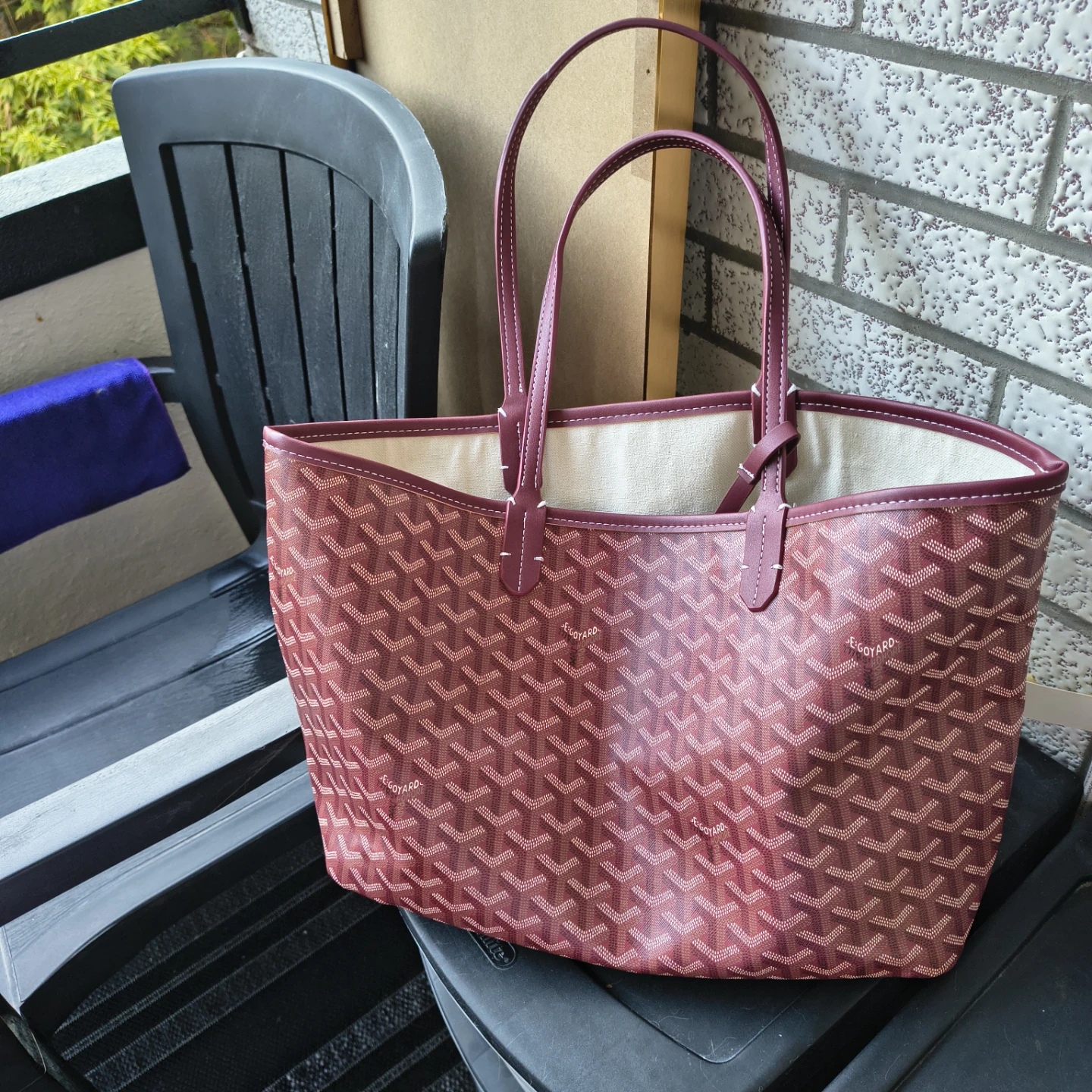 Goyard inspired tote bag