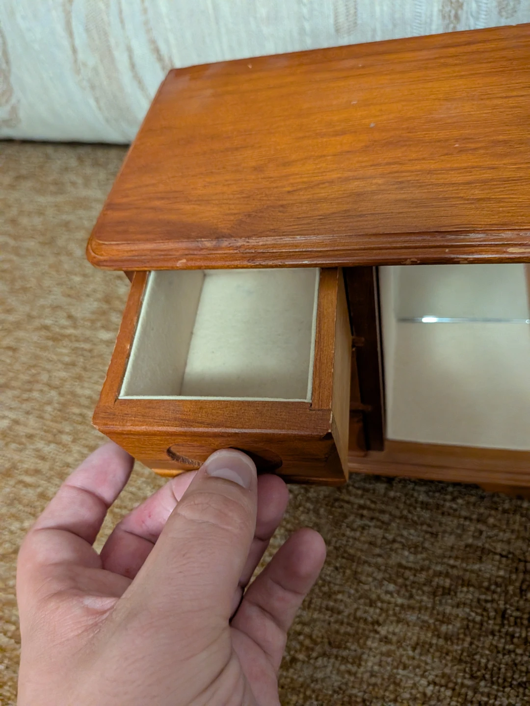 Wooden Jewellery Box with Side Compartment - photo 4