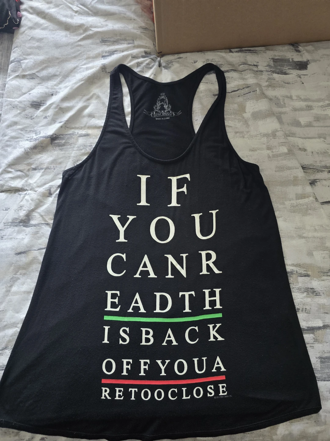 Introvert Warning Tank- Size medium