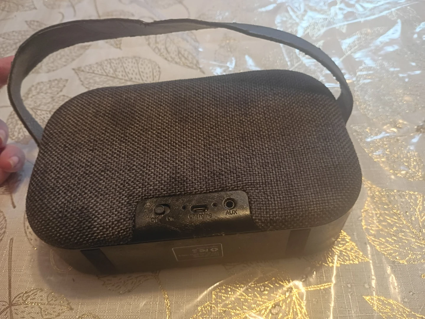 Black used portable speaker