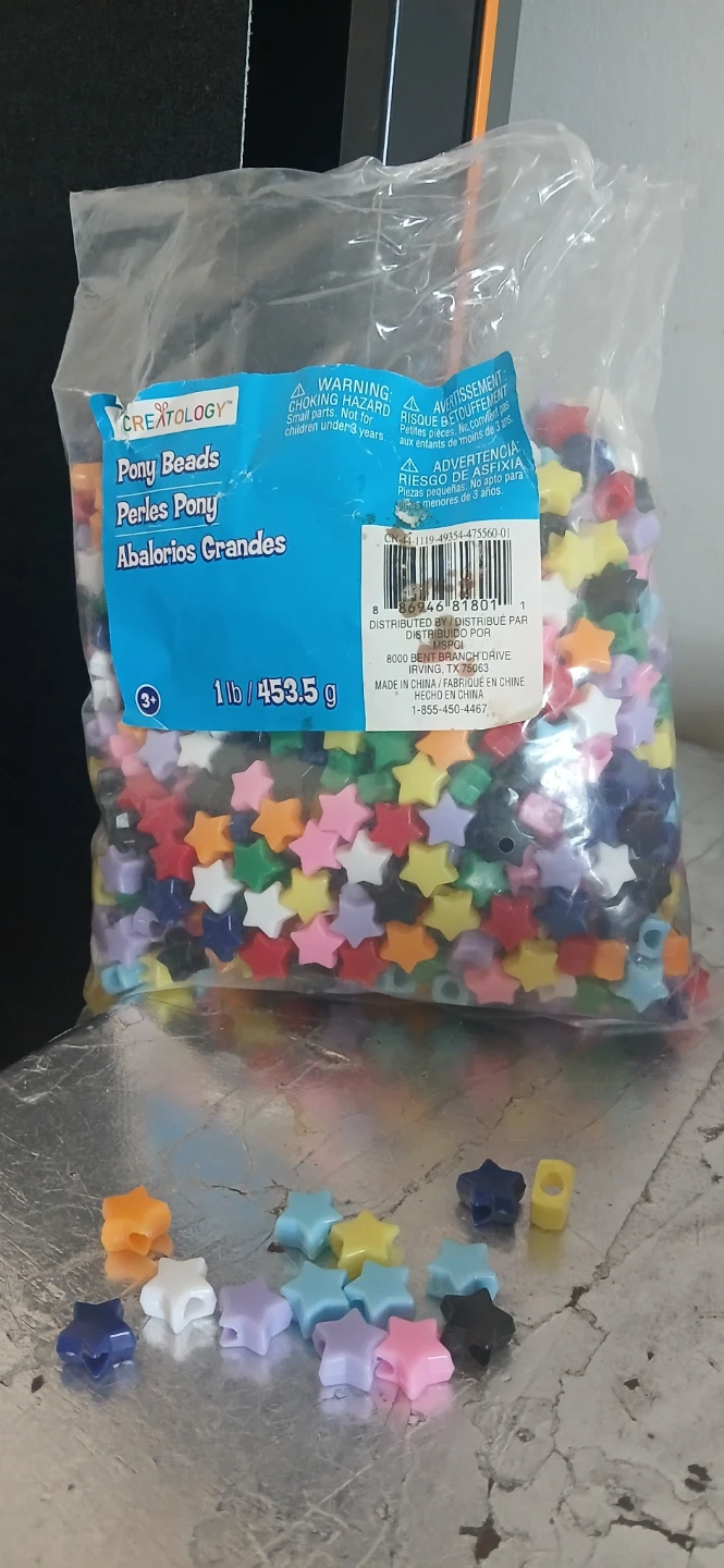 Creatology Star-Shaped Pony Beads 1lb Bag