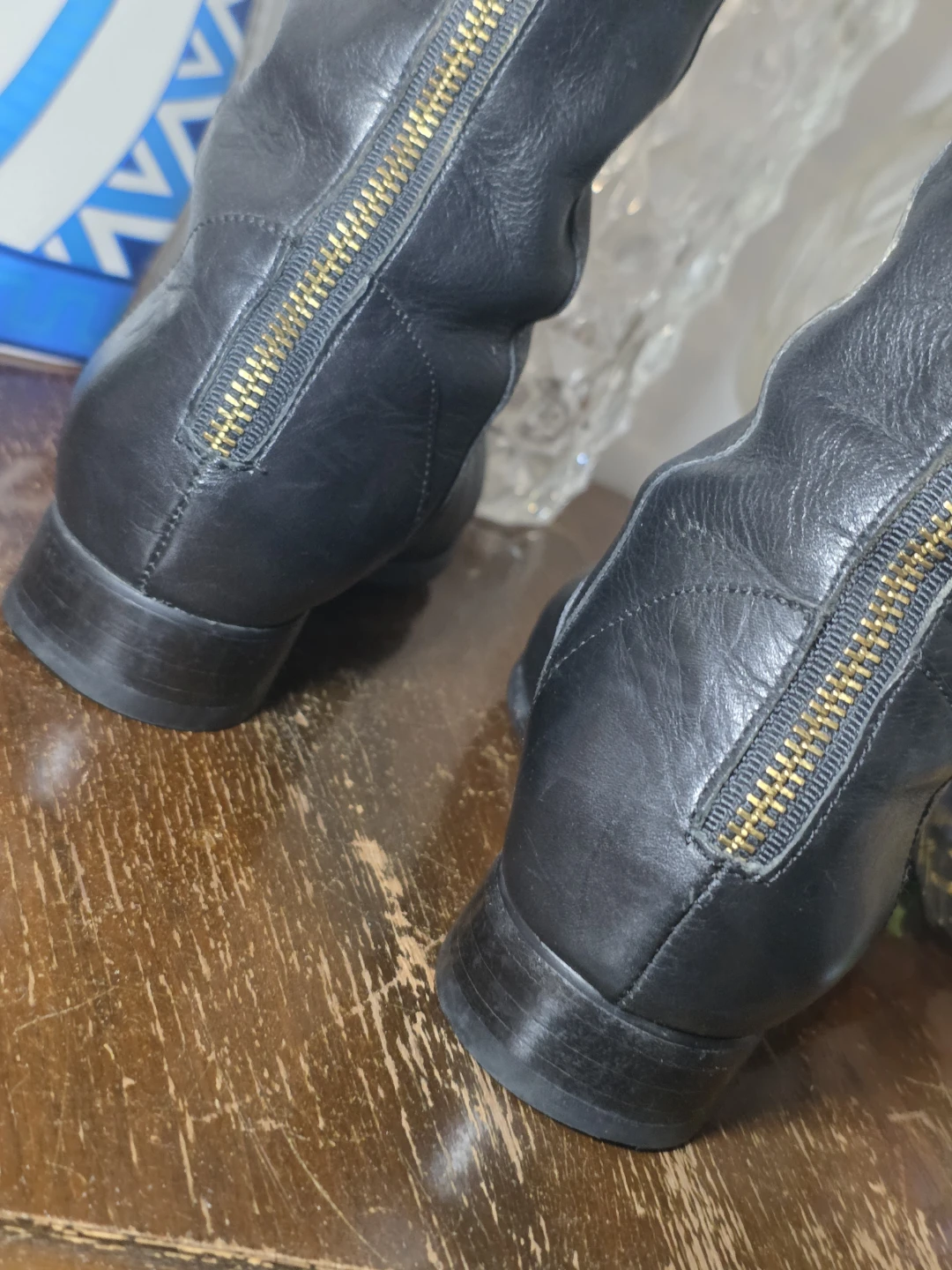 Poppy Barley Black Leather Tall Boots - photo 5