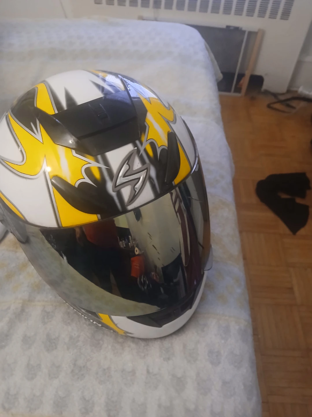 Scorpion Motorcycle Helmet White/Yellow - photo 4