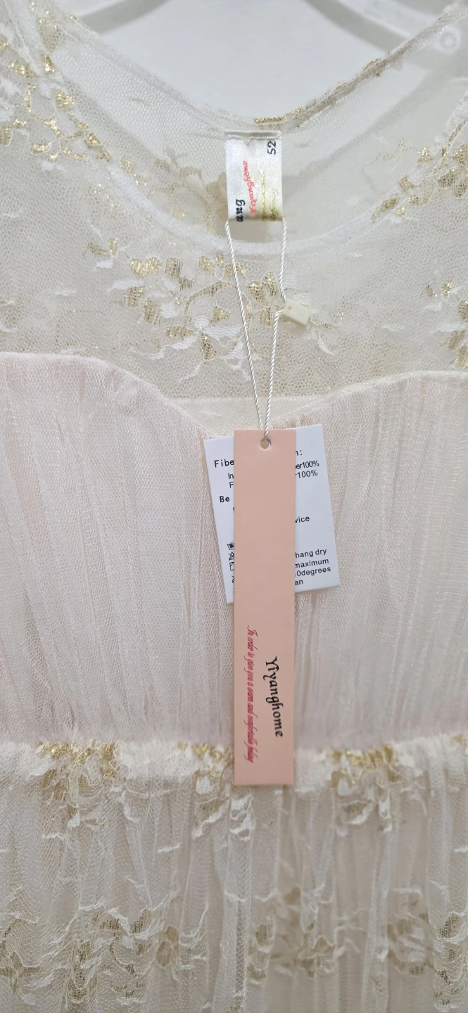 NWT Yiyanghome Gold Embroidered Maxi Dress - photo 4