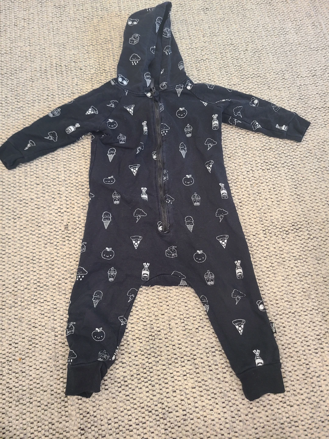 Whistle & Flute Hooded Romper, 1-2 years