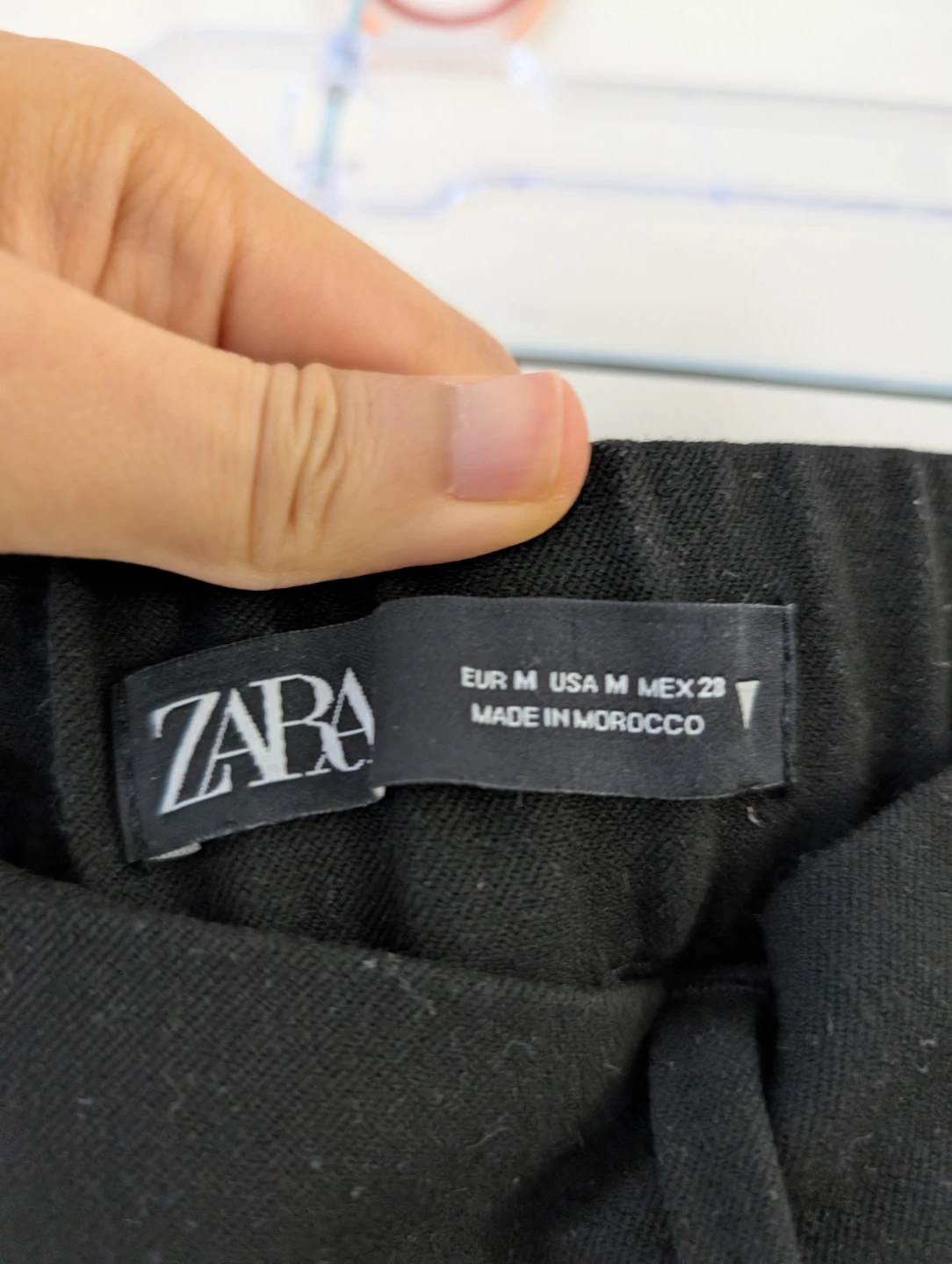 Zara black trousers work office pleated elastic waistband pants - photo 2