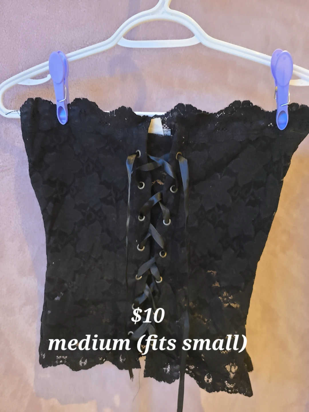 Black Lace Corset Top