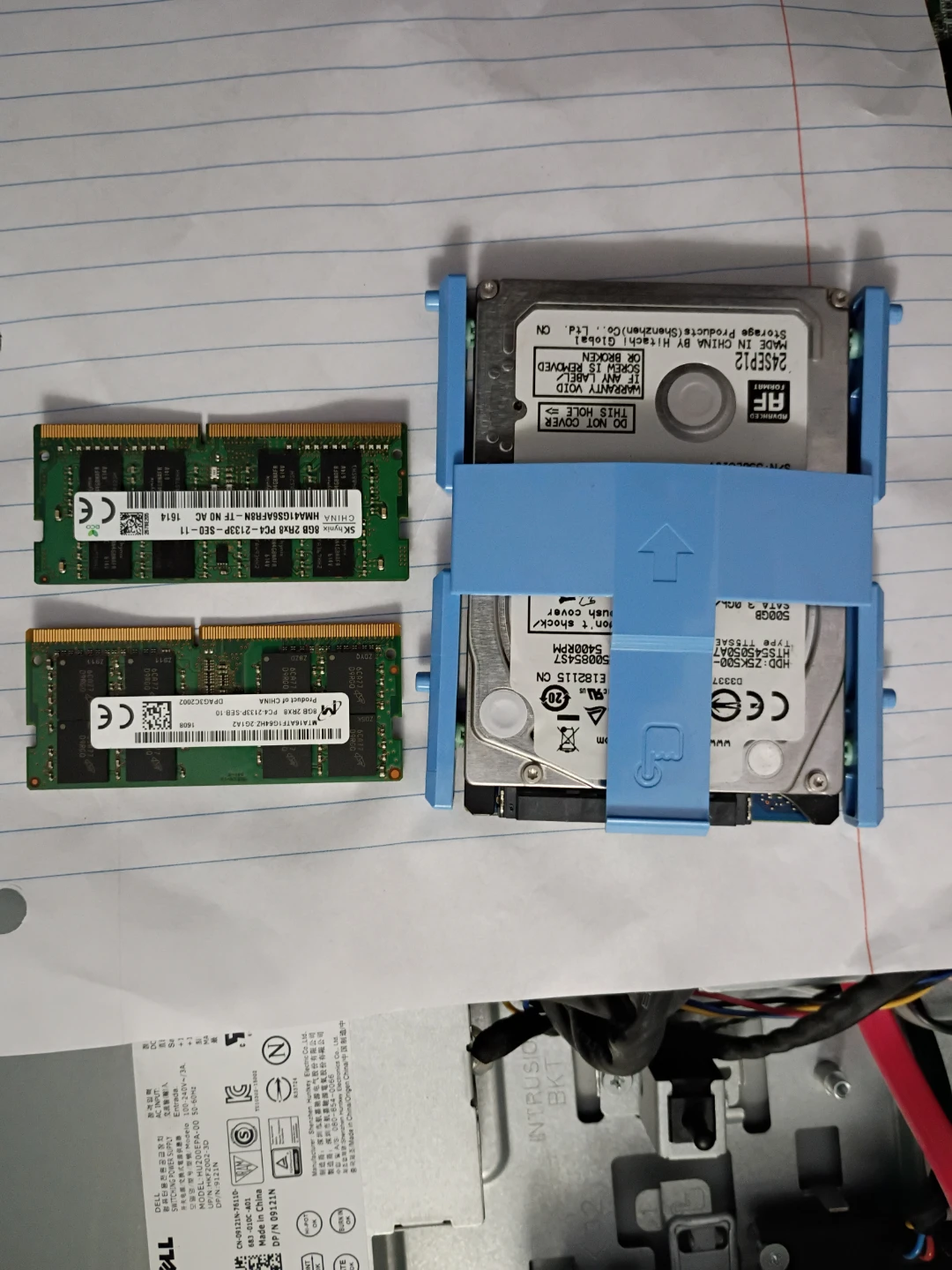 Samsung RAM and Hitachi 500GB HDD