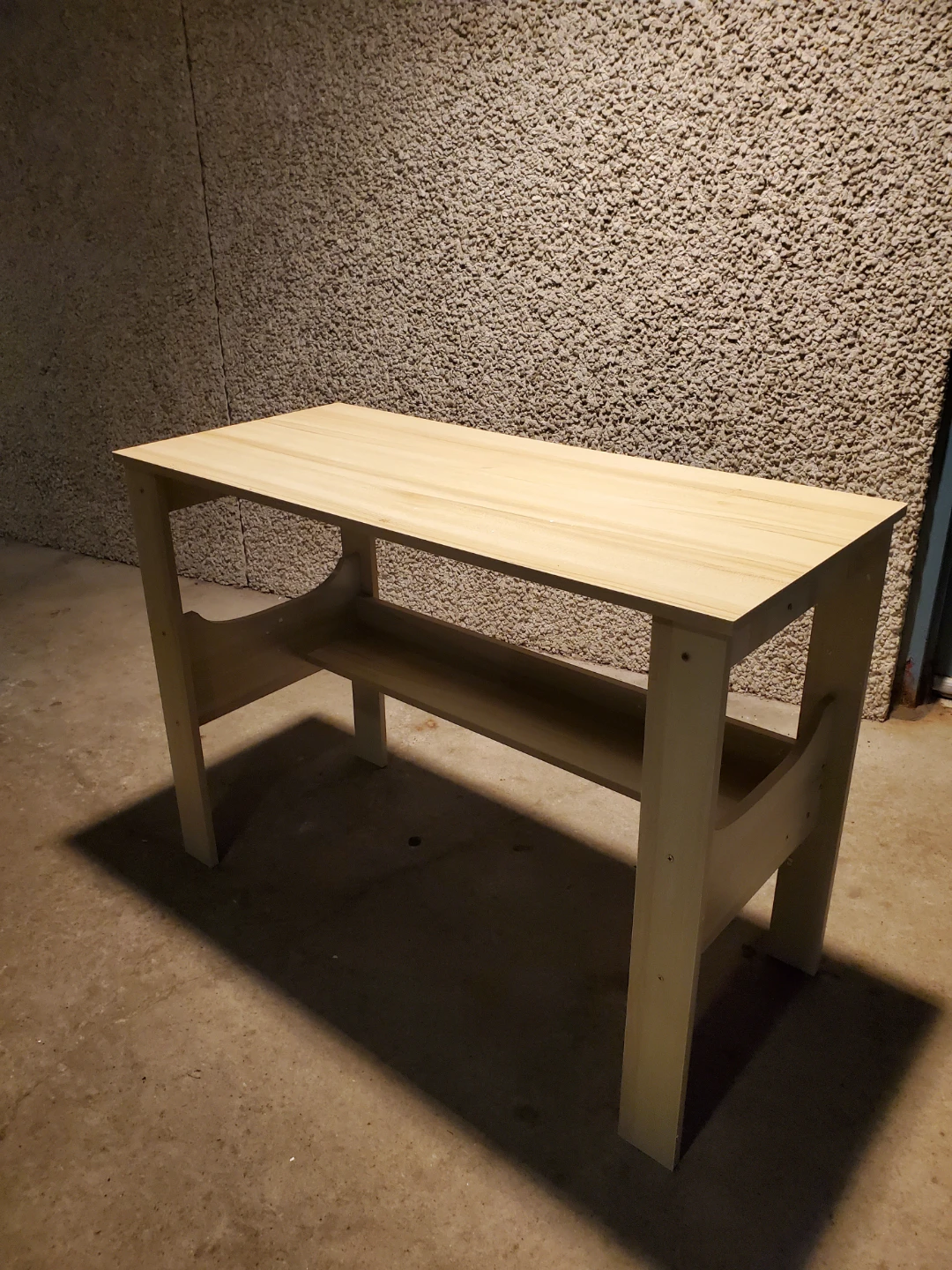 Light Wood Desk with Lower Shelf - photo 2