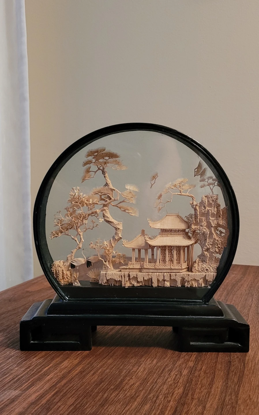 Chinese cork carving display