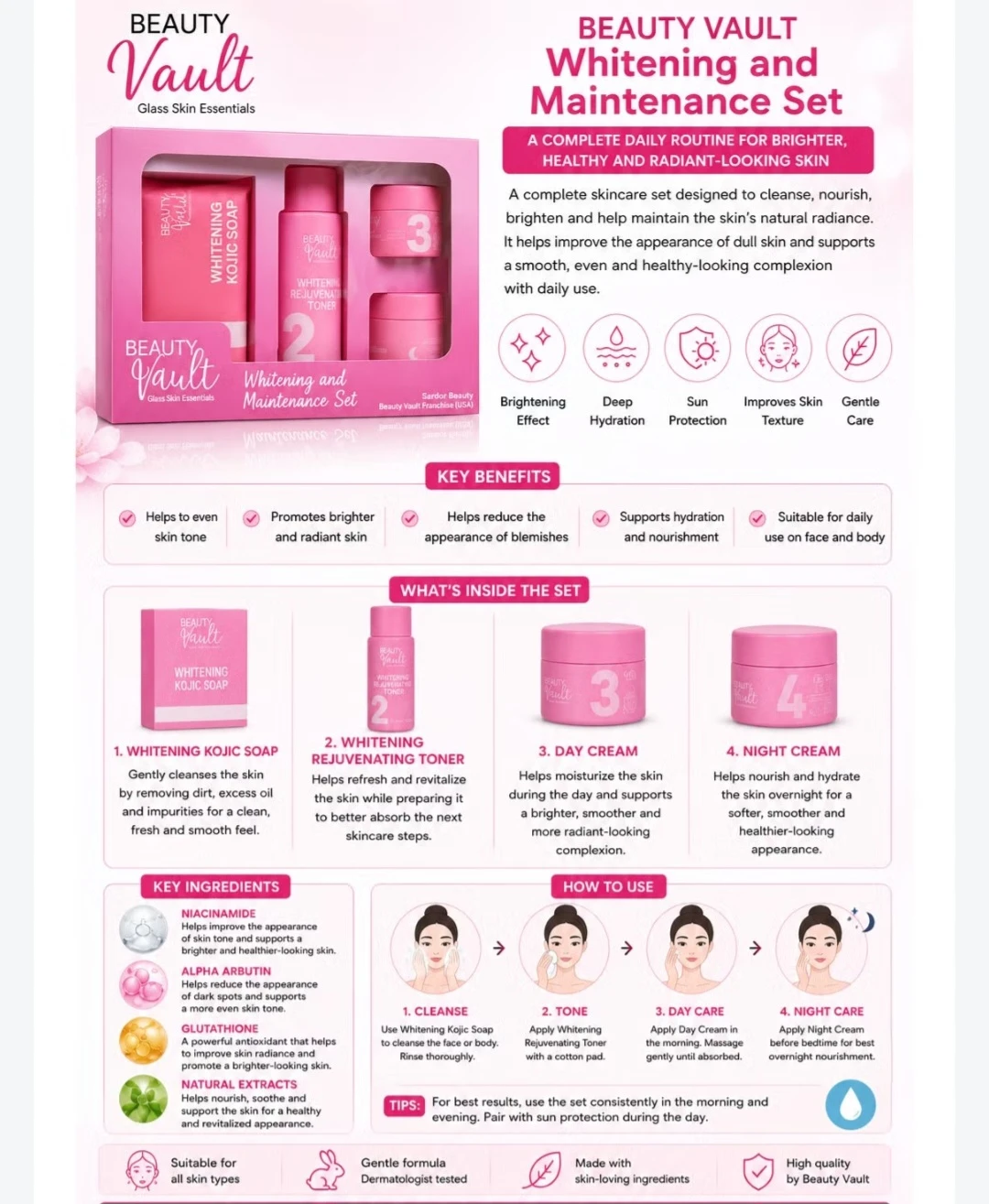 Beauty Vault Whitening Maintenance Skincare Set - photo 3